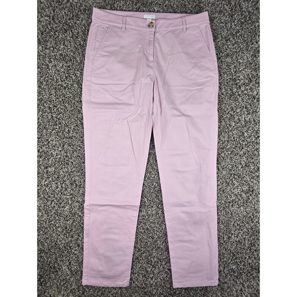 J Jill Womens Sz 10 Tapered Leg Denim Jean Pants Light Lavender Purple